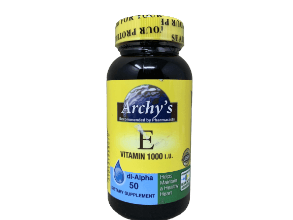 Archy’s Vitamin E 1000 IU, 50 Softgels - Silverline Pharmacy Surulere, Lagos