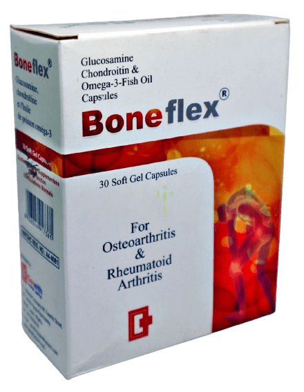 Boneflex Glucosamine Chondroitin & Omega-3, 30 Capsules - Silverline Pharmacy Surulere, Lagos
