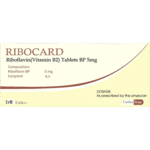 Cardinal Drugs Ribocard Riboflavin 5mg, 100 Tablets - Silverline Pharmacy Surulere, Lagos