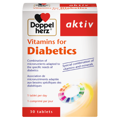Doppelherz aktiv Vitamins for Diabetics, 30 Tablets - Silverline Pharmacy Surulere, Lagos