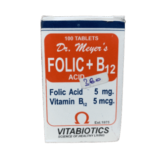 Dr. Meyer's Folic Acid 5mg + Vitamin B12 5mcg, 100 Tablets - Silverline Pharmacy Surulere, Lagos