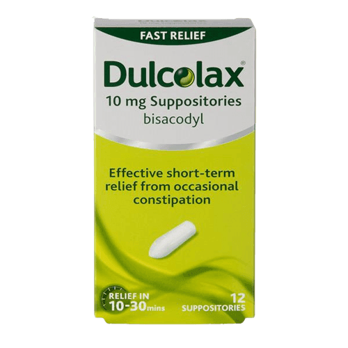 Dulcolax 10mg Bisacodyl Suppositories, Pack of 12 - Silverline Pharmacy Surulere, Lagos