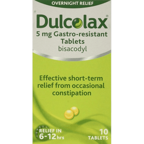 Dulcolax 5mg Bisacodyl Gastro-resistant Tablets, Pack of 10 - Silverline Pharmacy Surulere, Lagos