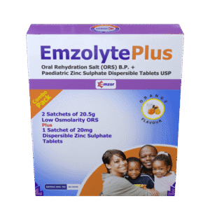Emzolyte Plus ORS & Dispersible Zinc Sulphate, 2-in-1 Pack - Silverline Pharmacy Surulere, Lagos