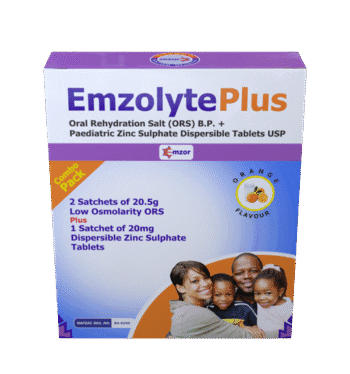 Emzolyte Plus ORS & Dispersible Zinc Sulphate, 2-in-1 Pack - Silverline Pharmacy Surulere, Lagos