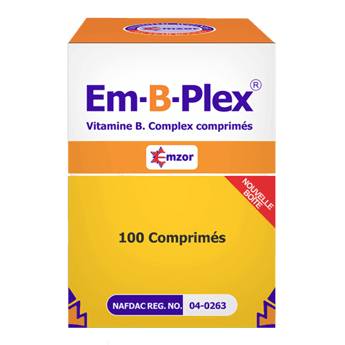 Emzor Em-B-Plex Vitamin B Complex, 100 Tablets - Silverline Pharmacy Surulere, Lagos
