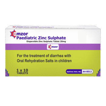 Emzor Paediatric Zinc Sulphate 20mg, 1 x 10 Tablets - Silverline Pharmacy Surulere, Lagos