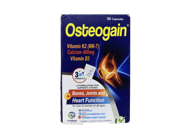 GainWorld Osteogain Vitamin K2 D3 & Calcium, 30 Capsules - Silverline Pharmacy Surulere, Lagos