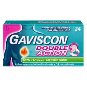 Gaviscon Double Action Chewable (Mint Flavour), 24 Tablets - Silverline Pharmacy Surulere, Lagos
