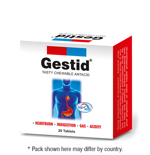 Gestid Tasty Chewable Antacid, 20 Tablets - Silverline Pharmacy Surulere, Lagos