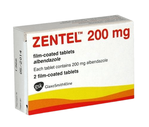 GSK Zentel 200mg, 1 x 2 Tablets - Silverline Pharmacy Surulere, Lagos