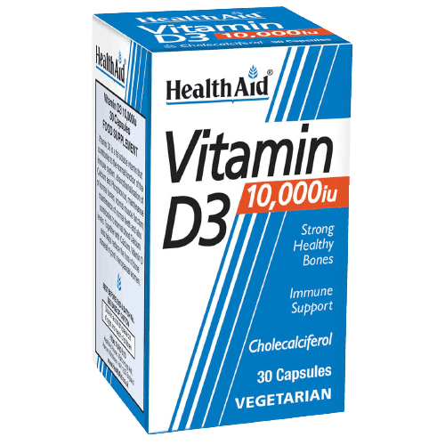 HealthAid Vitamin D3 10,000 IU, 30 Capsules - Silverline Pharmacy Surulere, Lagos