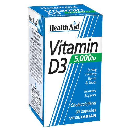 HealthAid Vitamin D3 5,000 IU, 30 Capsules - Silverline Pharmacy Surulere, Lagos