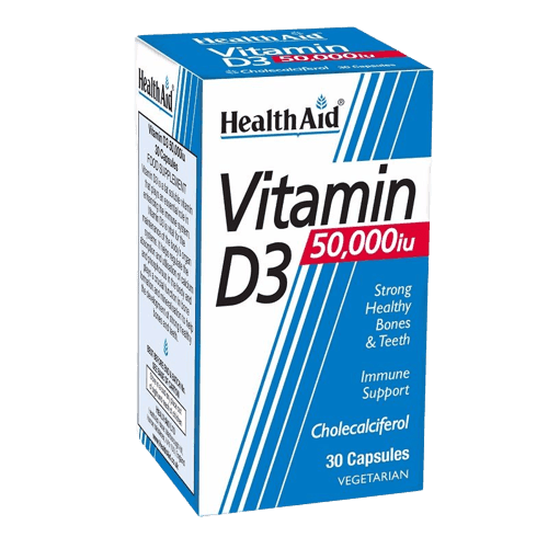 HealthAid Vitamin D3 50,000 IU, 30 Capsules - Silverline Pharmacy Surulere, Lagos