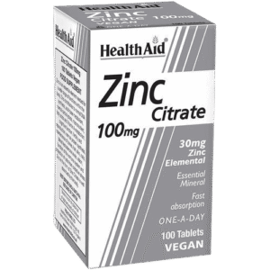 HealthAid Zinc Citrate 100mg, 100 Tablets - Silverline Pharmacy Surulere, Lagos