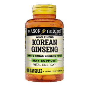 Mason Natural Whole Herb Korean Ginseng, 100 Capsules - Silverline Pharmacy Surulere, Lagos