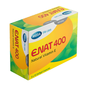 Mega ENAT 400 Natural Vitamin E, 3 x 10 Softgels - Silverline Pharmacy Surulere, Lagos