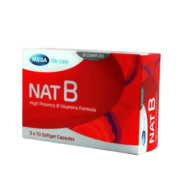 Mega Nat B High Potency B Vitamin, 3 x 10 Softgels - Silverline Pharmacy Surulere, Lagos