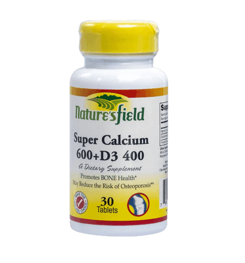 Nature’s Field Super Calcium + Vitamin D3 400, 30 Tablets - Silverline Pharmacy Surulere, Lagos