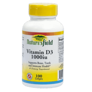 Nature's Field Vitamin D3 1000 IU, 100 Softgels - Silverline Pharmacy Surulere, Lagos