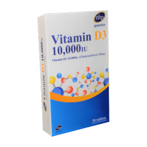 NHP Generics Vitamin D3 10,000 IU, 30 Tablets - Silverline Pharmacy Surulere, Lagos