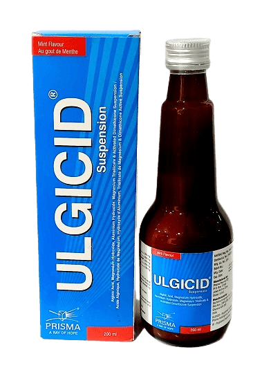 Prisma Ulgicid Suspension (Mint Flavour), 200ml - Silverline Pharmacy Surulere, Lagos