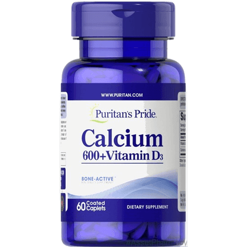 Puritan’s Pride Calcium 600mg + Vitamin D3, 60 Softgels - Silverline Pharmacy Surulere, Lagos