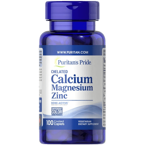 Puritan’s Pride Chelated Calcium Magnesium Zinc, 100 Caplets - Silverline Pharmacy Surulere, Lagos