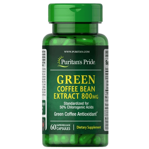 Puritan’s Pride Green Coffee Bean Extract 800mg, 60 Capsules - Silverline Pharmacy Surulere, Lagos