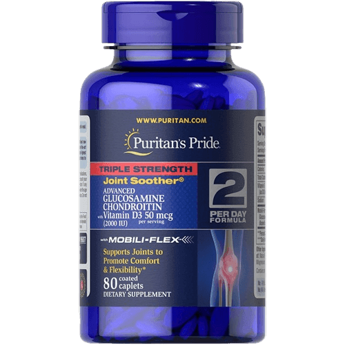 Puritans Pride Triple Strength Joint Soother, 80 Caplets - Silverline Pharmacy Surulere, Lagos