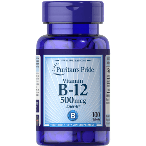 Puritan’s Pride Vitamin B-12 500mcg, 100 Tablets - Silverline Pharmacy Surulere, Lagos