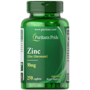 Puritan's Pride Zinc Gluconate 50mg, 250 Caplets - Silverline Pharmacy Surulere, Lagos