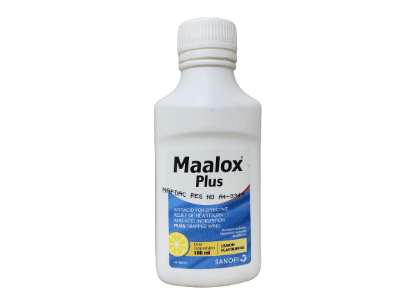 Sanofi Maalox Plus Oral Suspension (Lemon), 180ml - Silverline Pharmacy Surulere, Lagos