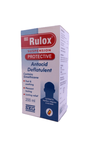 SKG Pharma Rulox Suspension Antacid Deflatulent, 200ml - Silverline Pharmacy Surulere, Lagos
