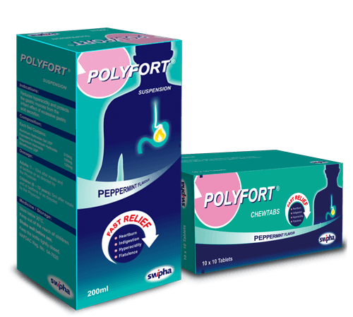 Swipha Polyfort Suspension (Peppermint Flavour), 200ml - Silverline Pharmacy Surulere, Lagos