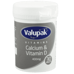 Valupak Calcium & Vitamin D 400mg, 30 Tablets - Silverline Pharmacy Surulere, Lagos