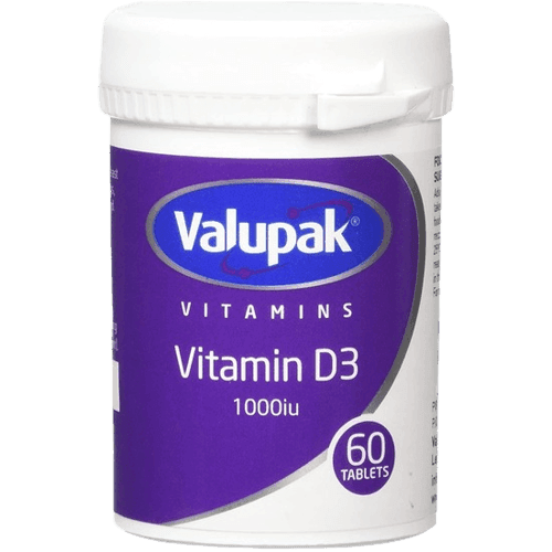 Valupak Vitamin D3 1000 IU, 60 Tablets - Silverline Pharmacy Surulere, Lagos