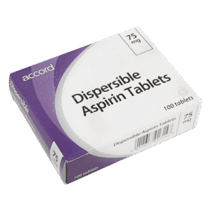 Accord Dispersible Aspirin Tablets 75mg, 100 Tablets - Silverline Pharmacy Surulere, Lagos