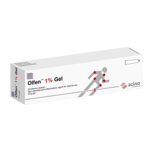 Acino Olfen 1% Gel Diclofenac Sodium, 50g - Silverline Pharmacy Surulere, Lagos