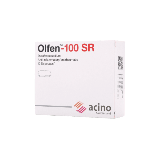 Acino Olfen-100 SR Diclofenac Sodium, 10 Tablets - Silverline Pharmacy Surulere, Lagos