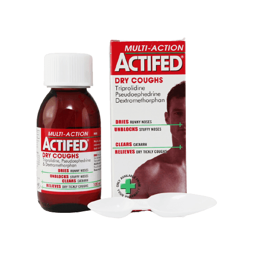 Actifed Multi-Action Dry Coughs, 100ml - Silverline Pharmacy Surulere, Lagos