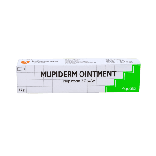 Aquatix Mupiderm Ointment Mupirocin 2% w/w, 15g - Silverline Pharmacy Surulere, Lagos