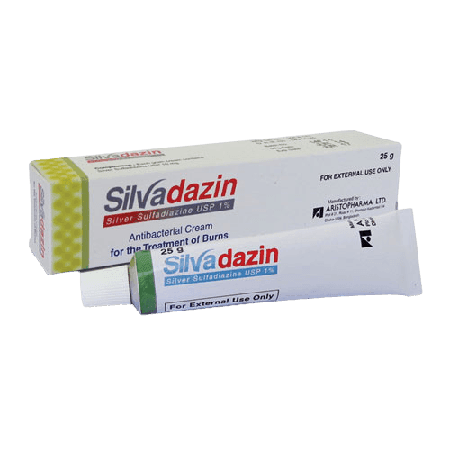 Aristopharma Silvadazin Silver Sulfadiazine USP 1%, 25g - Silverline Pharmacy Surulere, Lagos