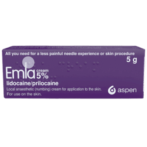 Aspen Emla 5% Lidocaine/Prilocaine Cream, 5g - Silverline Pharmacy Surulere, Lagos