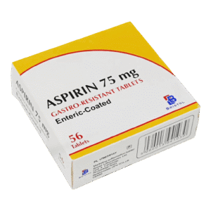 Bristol Aspirin 75mg Gastro-Resistant Enteric-Coated, 56 Tablets - Silverline Pharmacy Surulere, Lagos