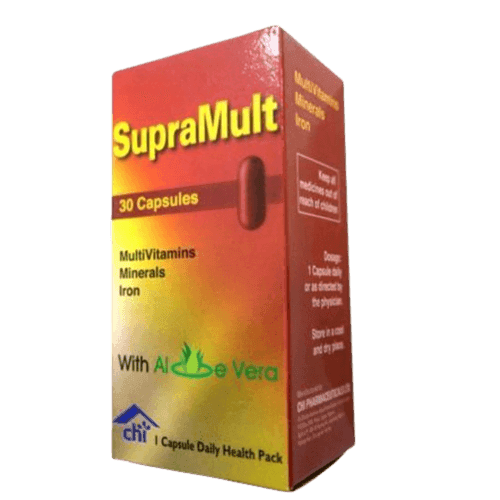 Chi SupraMult Multivitamins Minerals & Iron Capsules, 30 Capsules - Silverline Pharmacy Surulere, Lagos