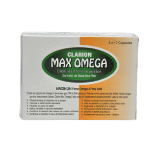 Clarion Max Omega Omega-3 Fatty Acid, 3 x 10 Capsules - Silverline Pharmacy Surulere, Lagos