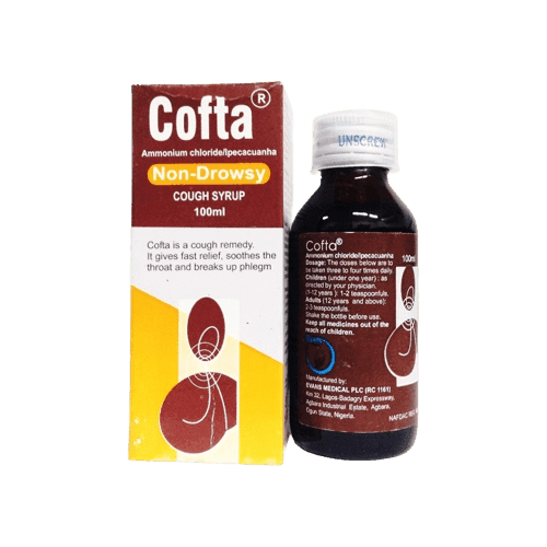 Cofta Non-Drowsy Cough Syrup, 100ml - Silverline Pharmacy Surulere, Lagos