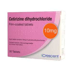 Crescent Pharma Cetirizine Dihydrochloride 10mg, 30 Tablets - Silverline Pharmacy Surulere, Lagos