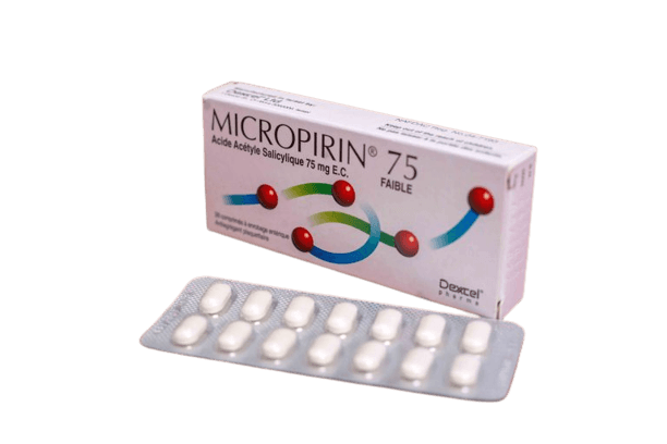 Dexcel Pharma Micropirin 75mg Aspirin, 28 Tablets - Silverline Pharmacy Surulere, Lagos
